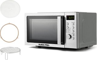 Swiss Pro+ Combi Magnetron Met Grill 20L RVS Zilver