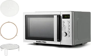 Swiss Pro+ Combi Magnetron Met Grill 20L RVS Zilver
