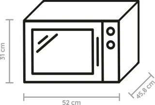 Vrijstaande Magnetron 25L