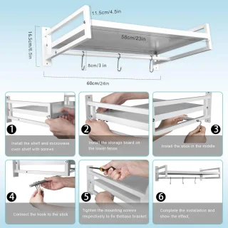 Wat vinden we goed aan de Wandrek met haaklat voor magnetron en oven