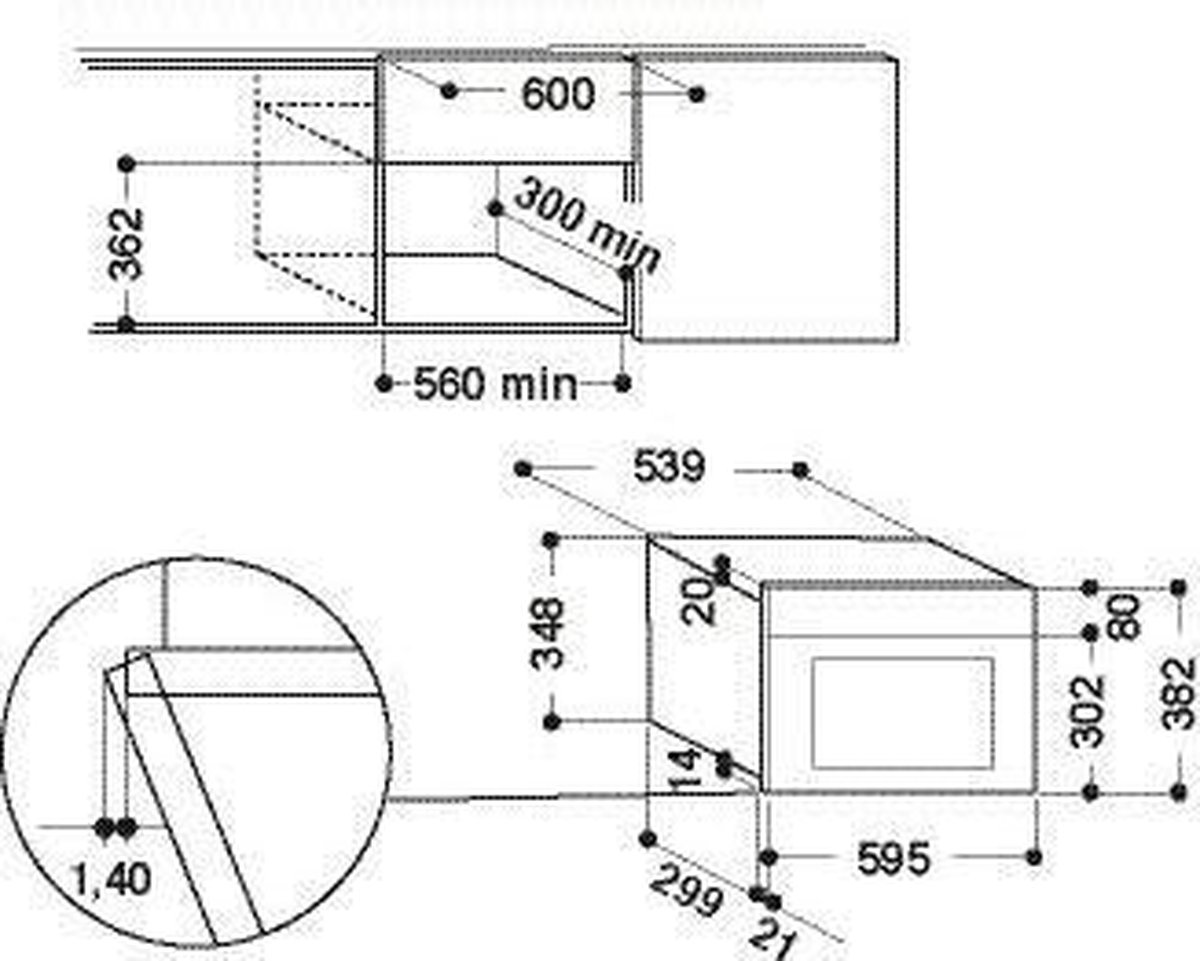 Whirlpool AMW730SD magnetron ingebouwd