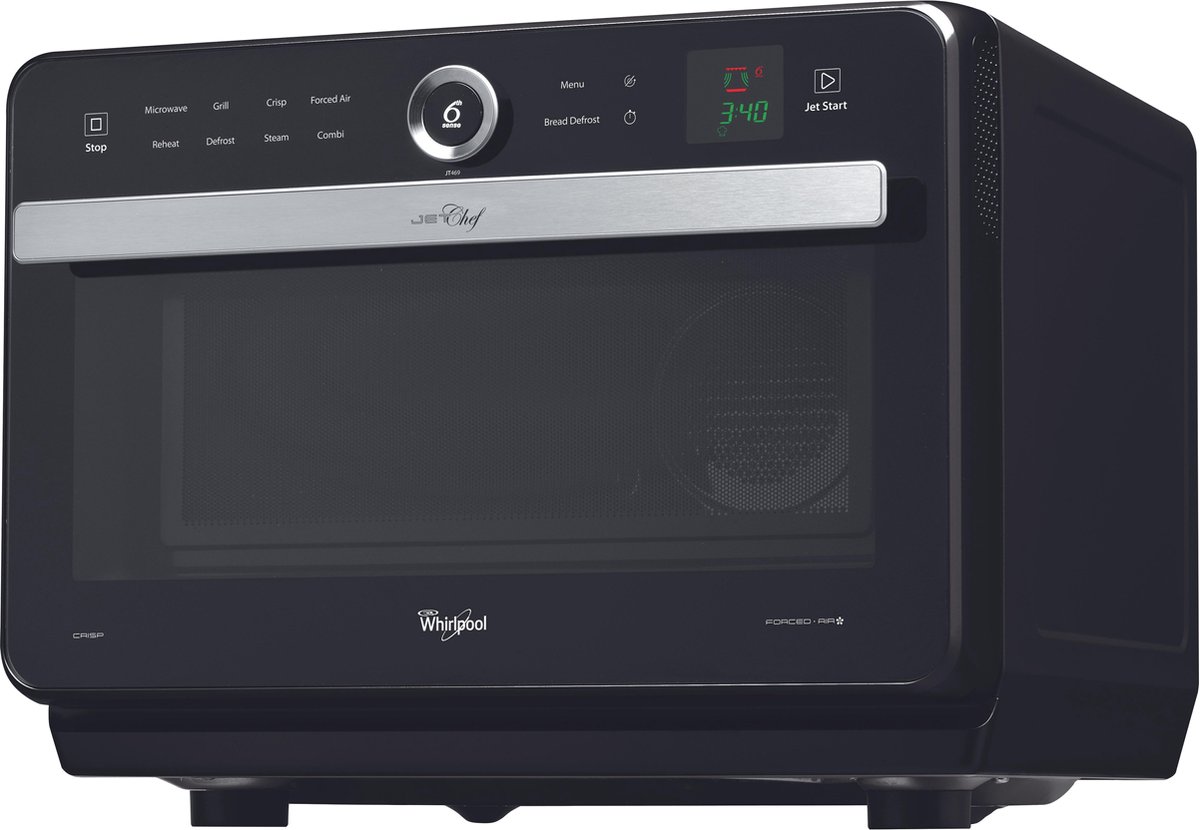 De Whirlpool JT 469 BL combi-magnetron zwart 33L in één oogopslag