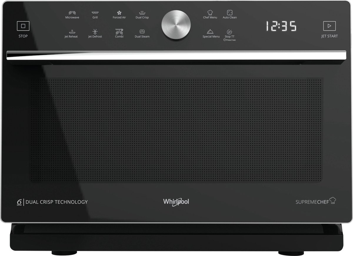 De Whirlpool Supreme Chef MWSC 933 SB Combimagnetron 33L Zwart/Zilver in één oogopslag
