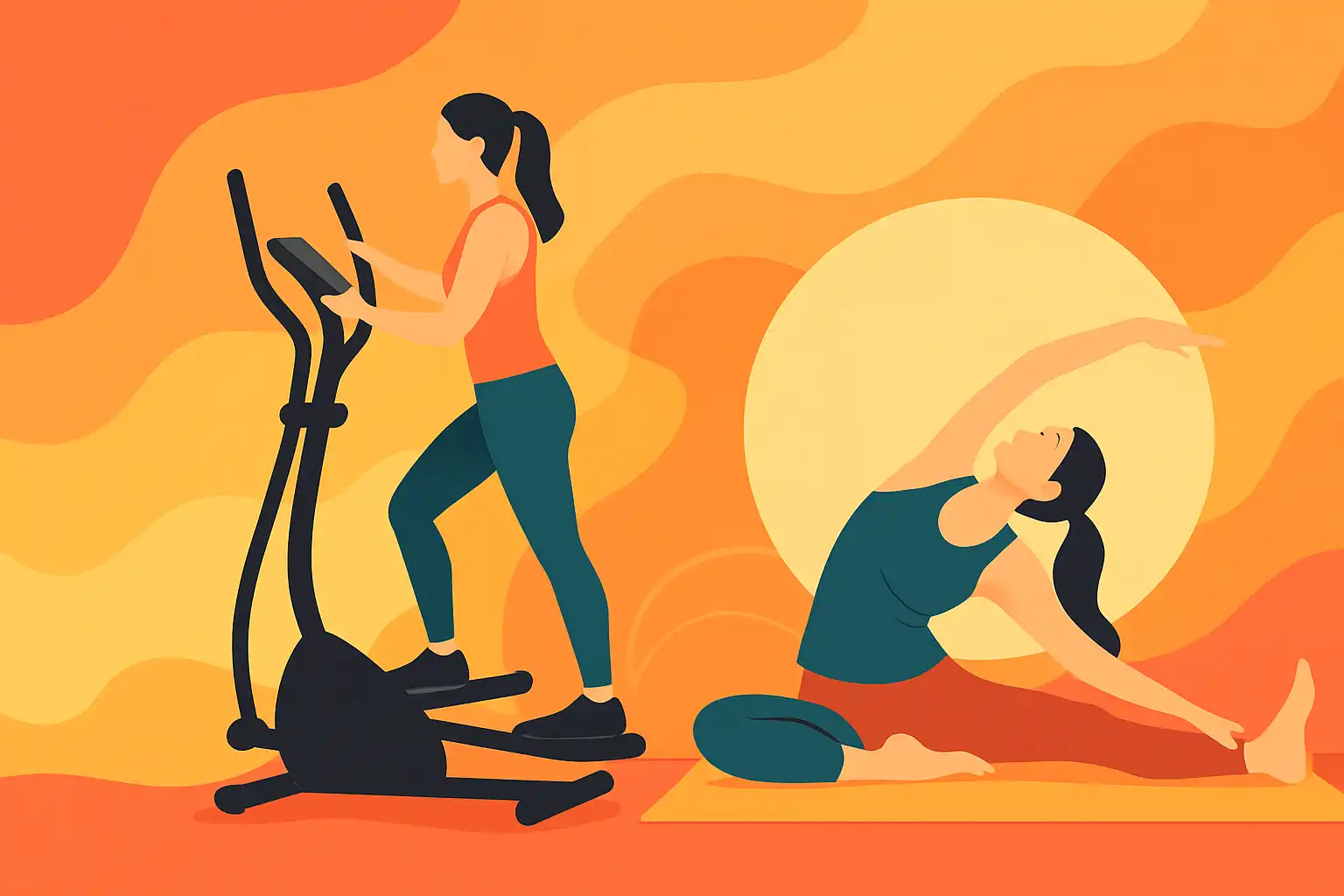 Zo creëer je een crosstrainer-yoga flow: stretching en mobiliteit voor en na je sessie