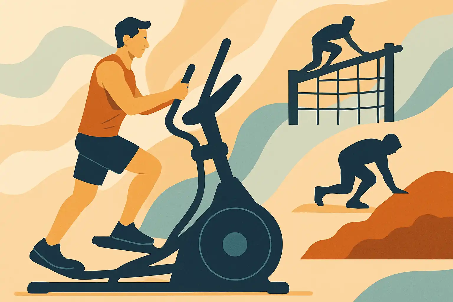 Zo train je voor een obstaclerun met je crosstrainer: conditie, kracht en strategie