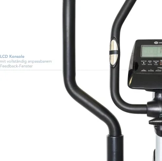 Crosstrainer met grote pedalen en elektronisch weerstandsysteem