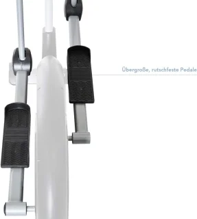 Crosstrainer met grote pedalen en elektronisch weerstandsysteem