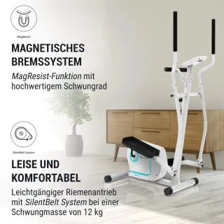 Ergonomische Crosstrainer 12kg Vliegwiel met LCD-Display en Hartslagmeter