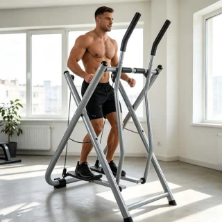 Air Walker Crosstrainer - Space Walker Fitnessapparaat - Thuis Trainen - Opvouwbaar Ontwerp - 120 kg Draagvermogen - Zilver