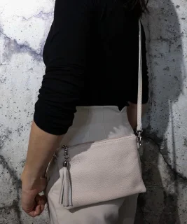 Anny lederen clutch 22x15cm