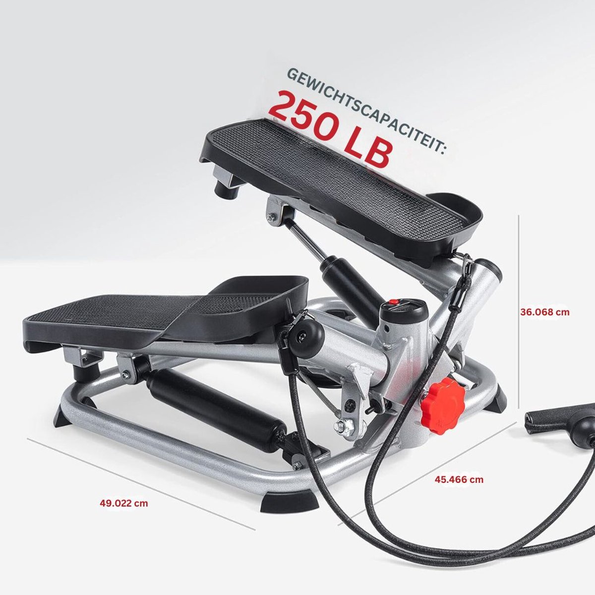 ApexArte Stepper Fitness Hometrainer Crosstrainer Mini Zwart Grijs