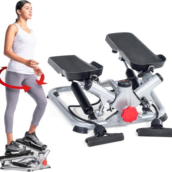ApexArte Stepper Fitness Hometrainer Crosstrainer Mini Zwart Grijs