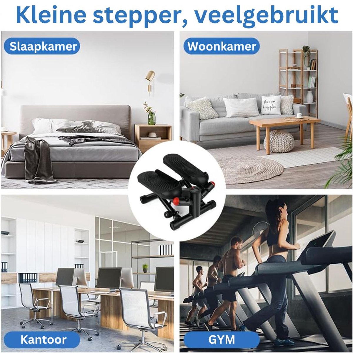 ApexArte Stepper Fitness Mini Hometrainer Zwart