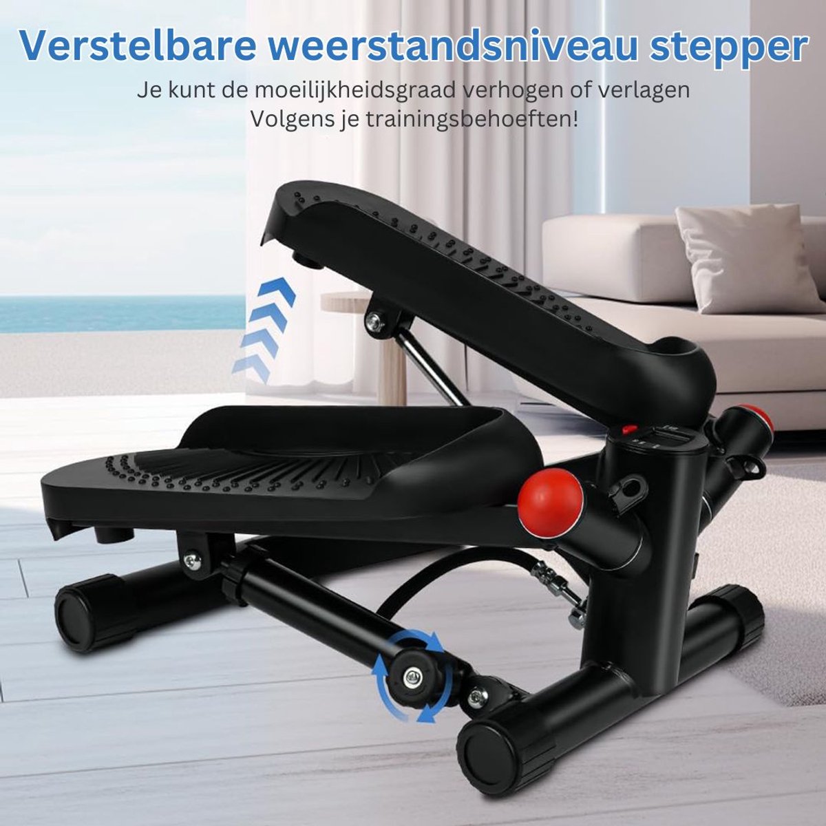ApexArte Stepper Fitness Mini Hometrainer Zwart