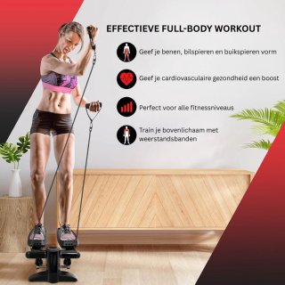 CRLYN Stepper Fitness Hometrainer Zwart