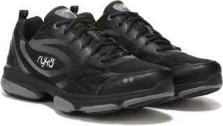Dames Cross Trainers Zwart/Wit - Sportschoenen