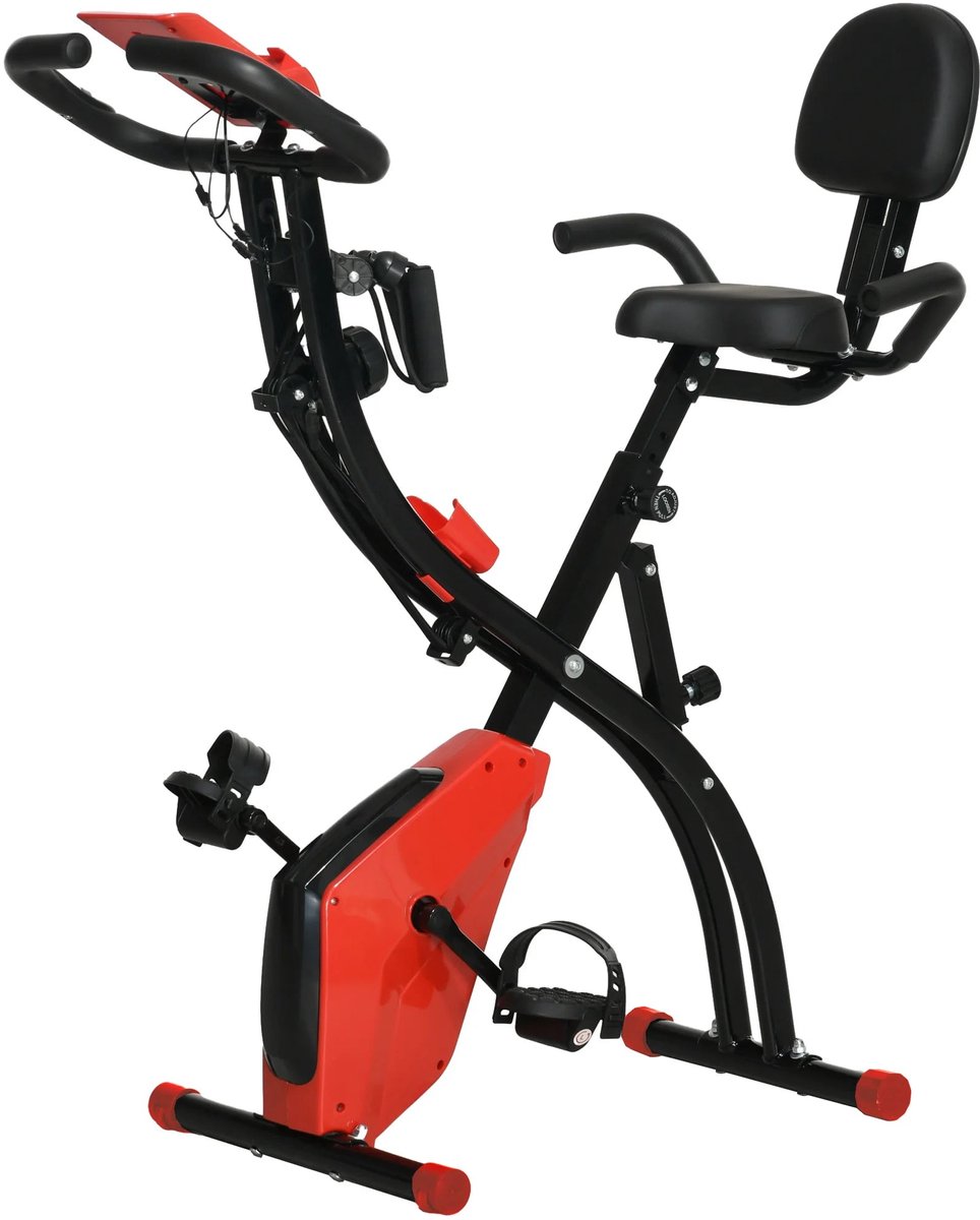 De Eliptical Bike Opvouwbare Indoorfiets Rood in één oogopslag