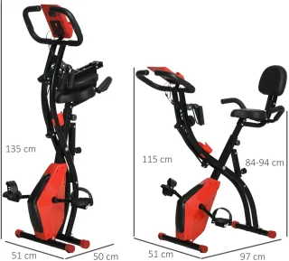 Eliptical Bike Opvouwbare Indoorfiets Rood