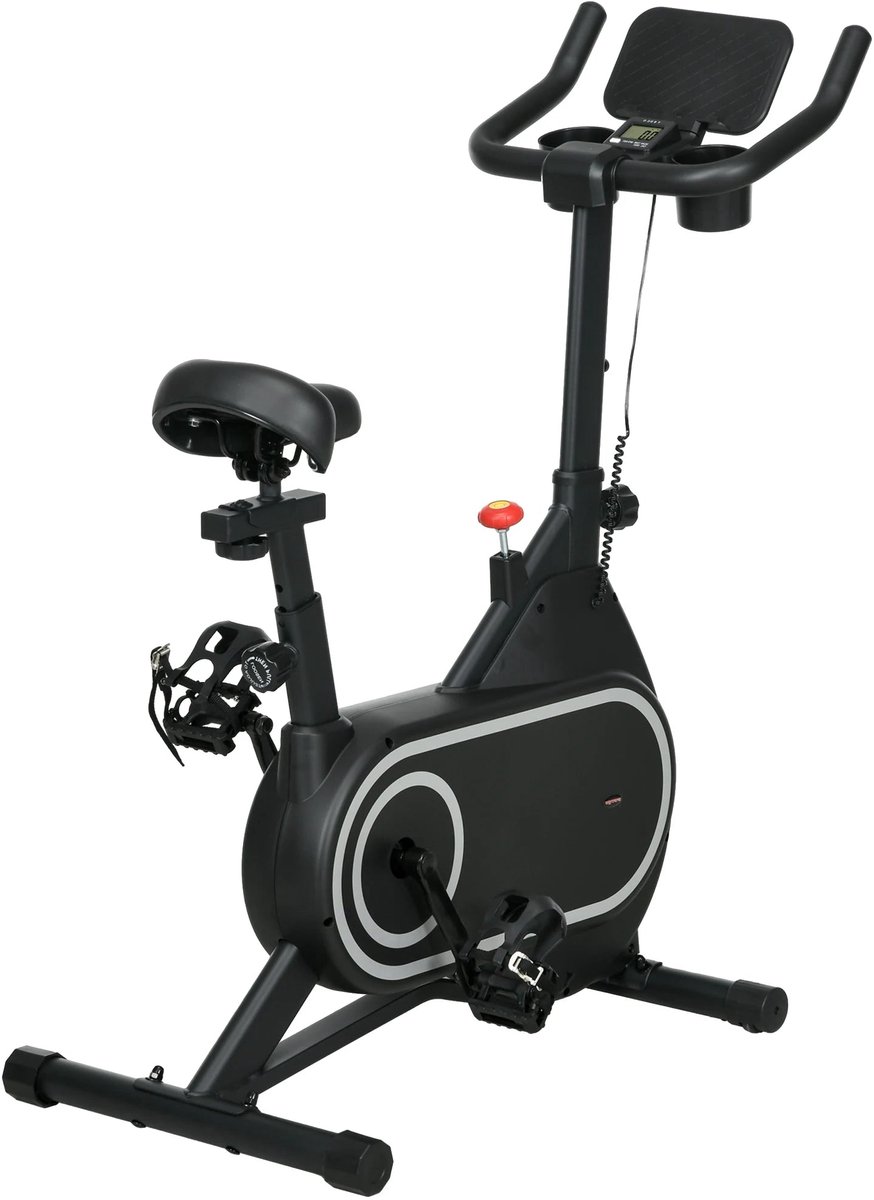 De Indoorfiets Hometrainer met Verstelbare Zitting en Stuur Zwart in één oogopslag