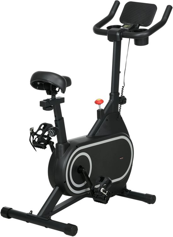 Indoorfiets Hometrainer met Verstelbare Zitting en Stuur Zwart