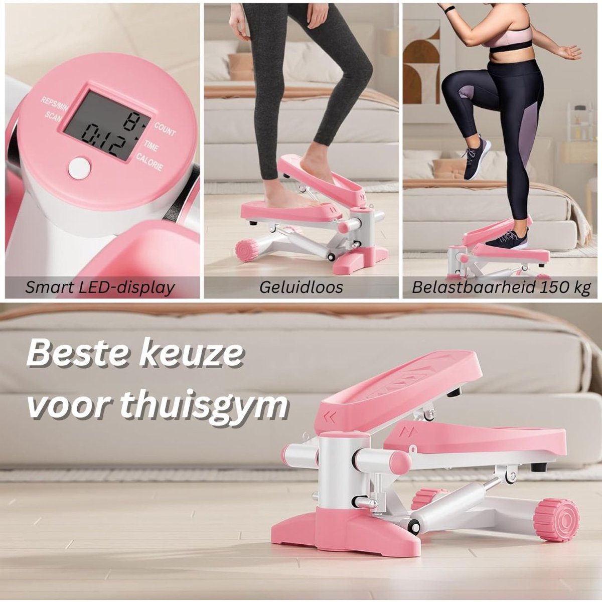 Wat vinden we goed aan de JMZR Stepper Hometrainer Crosstrainer Mini Roze