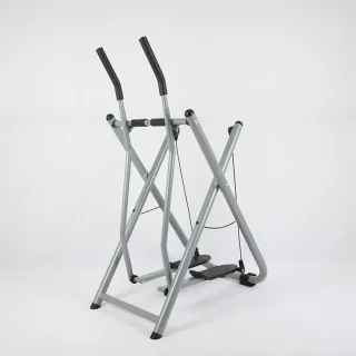 De Opvouwbare air walker elliptische crosstrainer zilver in één oogopslag