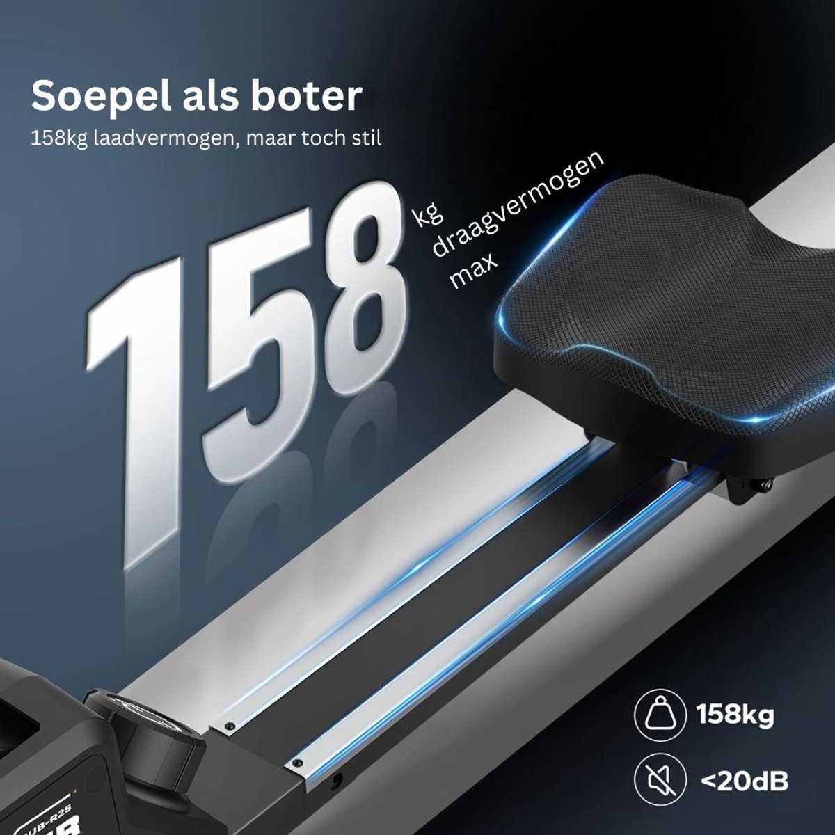 Roeiapparaat Crosstrainer Zwart