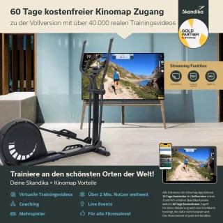 Skandika Carbon P20-R Crosstrainer Set inclusief Mat