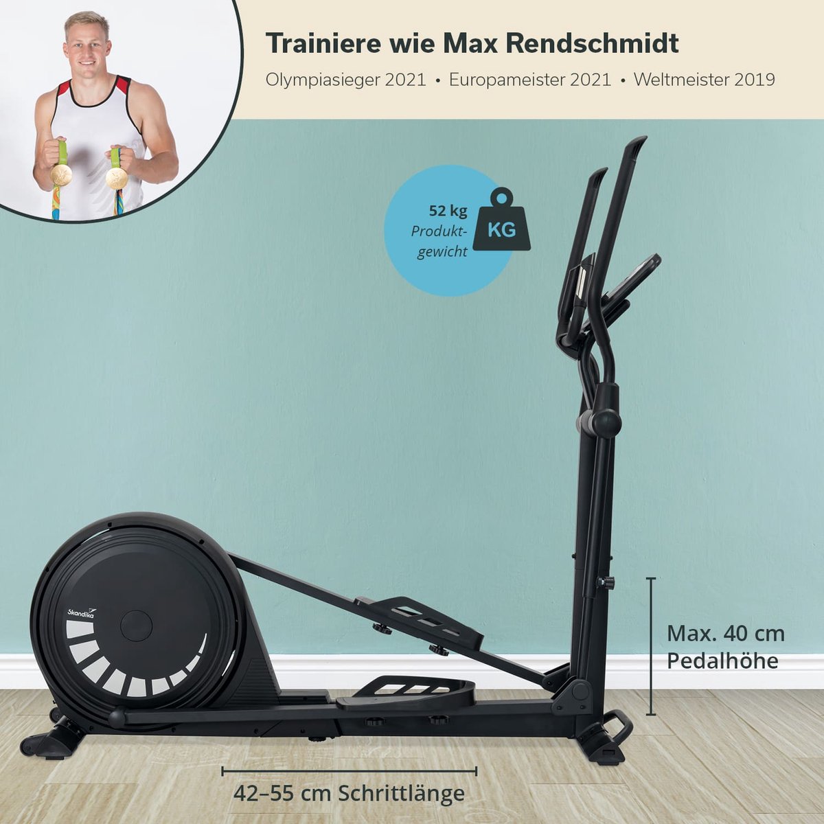 Skandika Carbon P20-R Crosstrainer Set inclusief Mat
