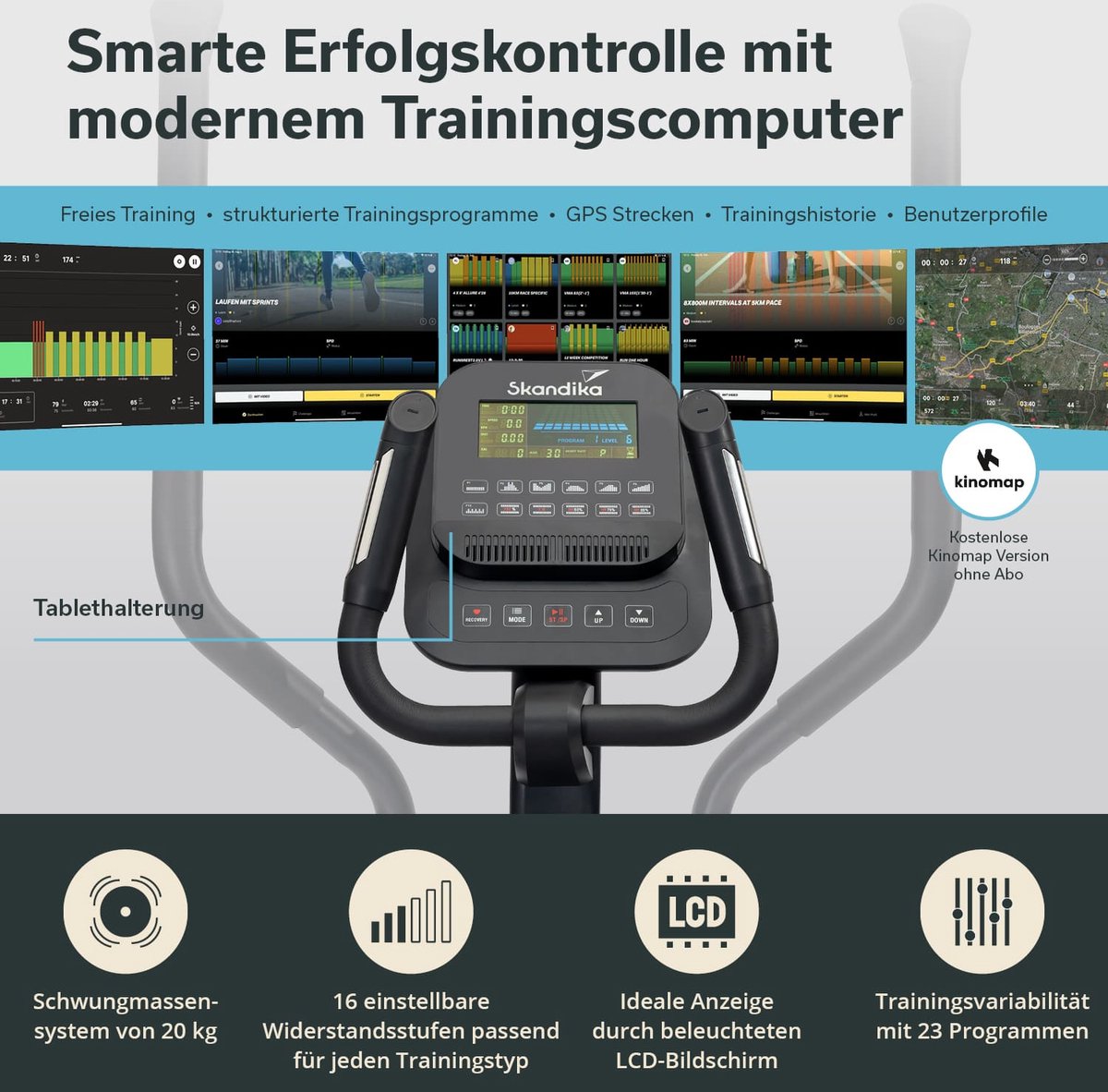 Skandika Carbon P20-R Crosstrainer zwart