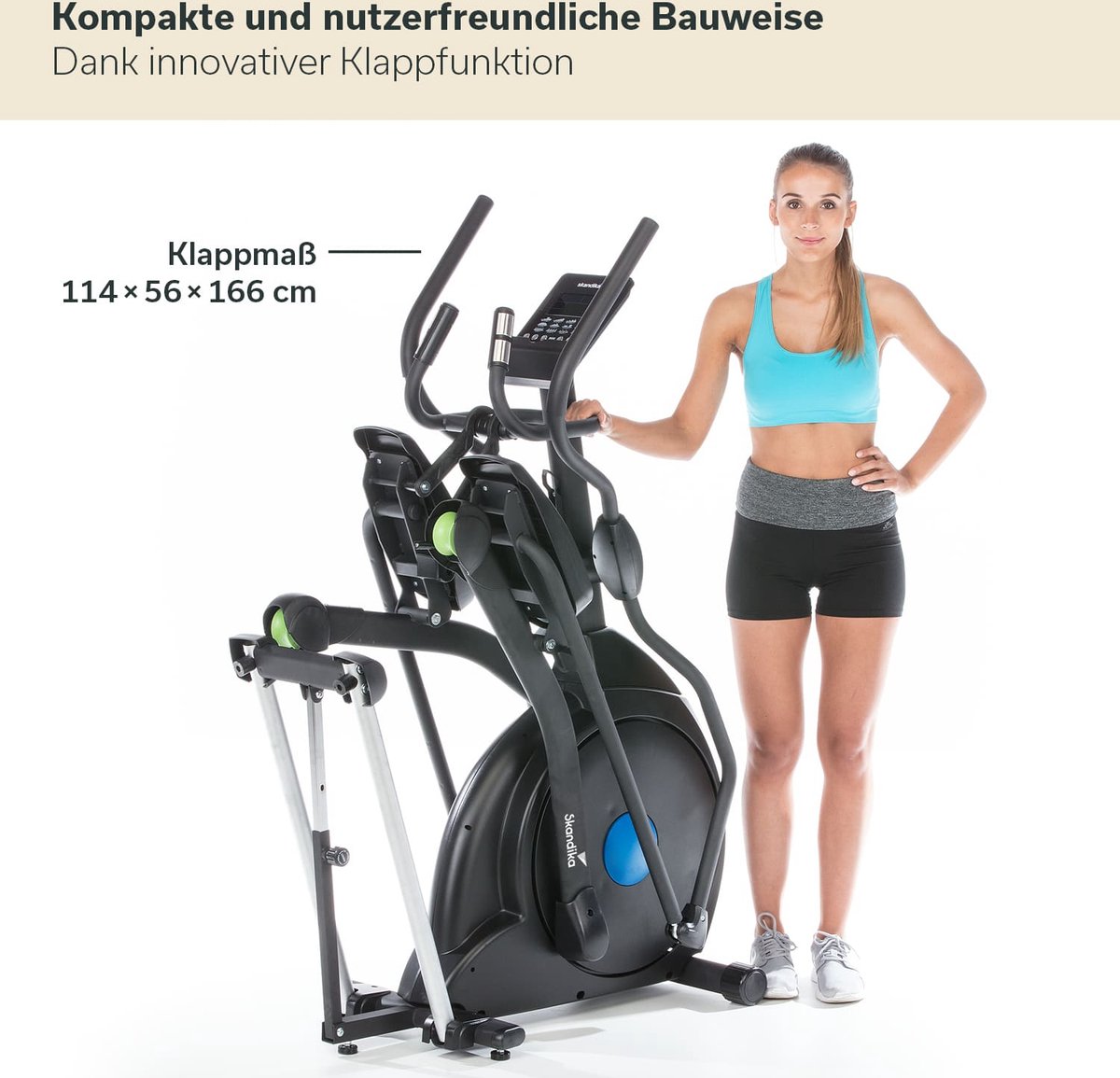 Skandika CardioCross Carbon Champ Elliptische Crosstrainer zwart