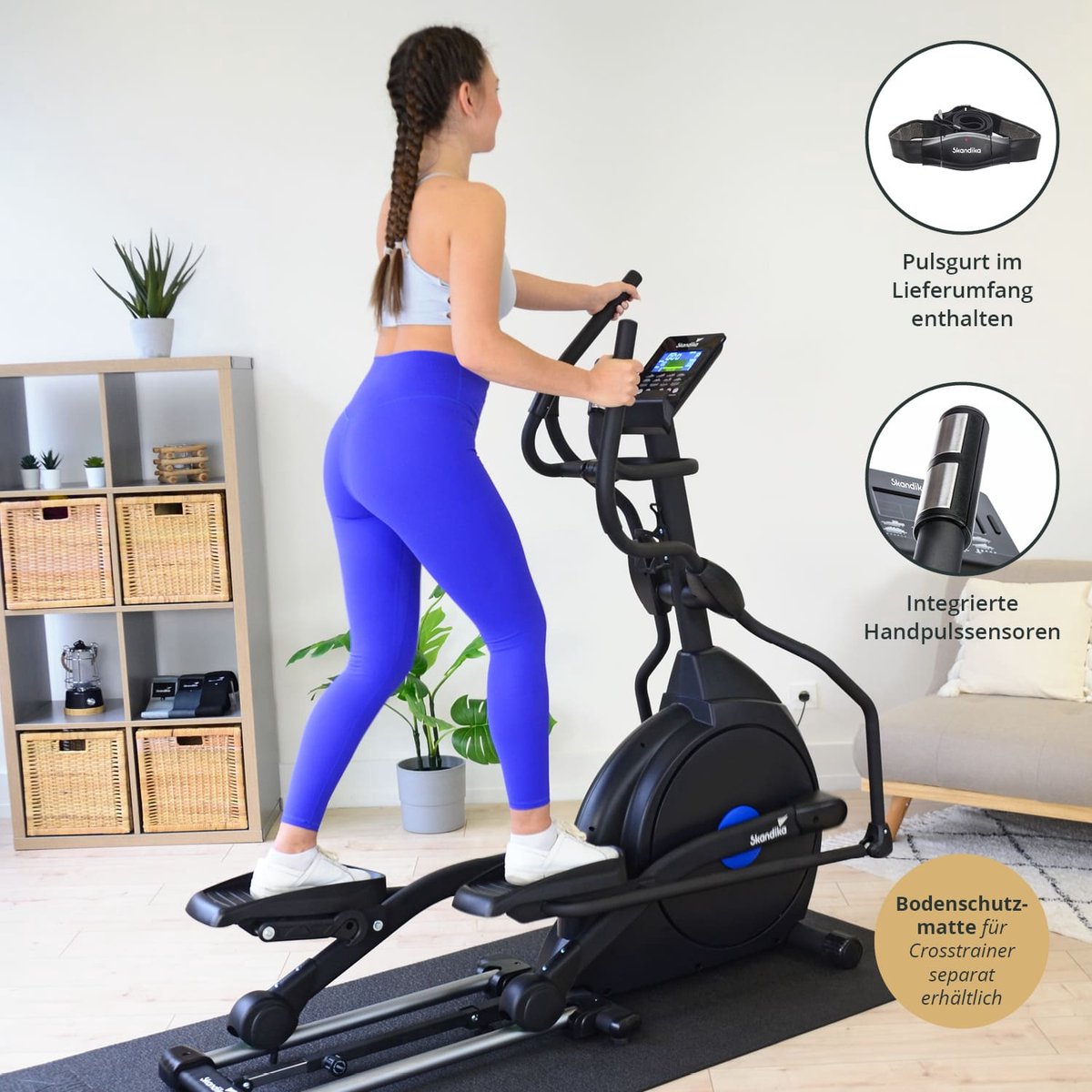 Skandika CardioCross Carbon Champ Elliptische Crosstrainer zwart