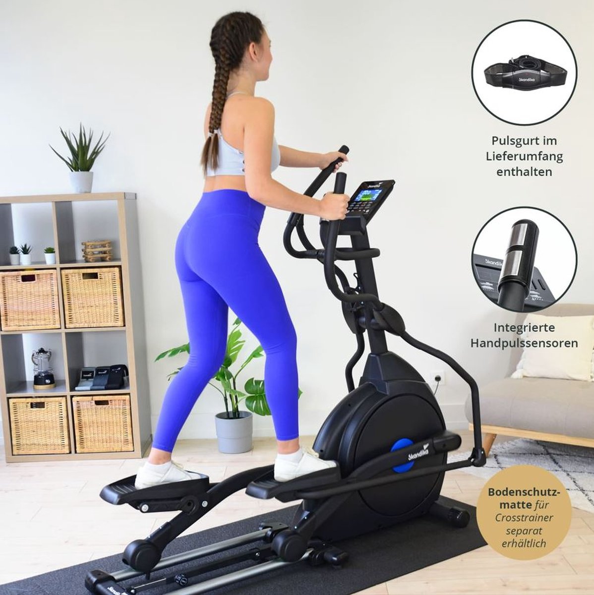 Skandika CardioCross Carbon Champ Elliptische Crosstrainer Zwart