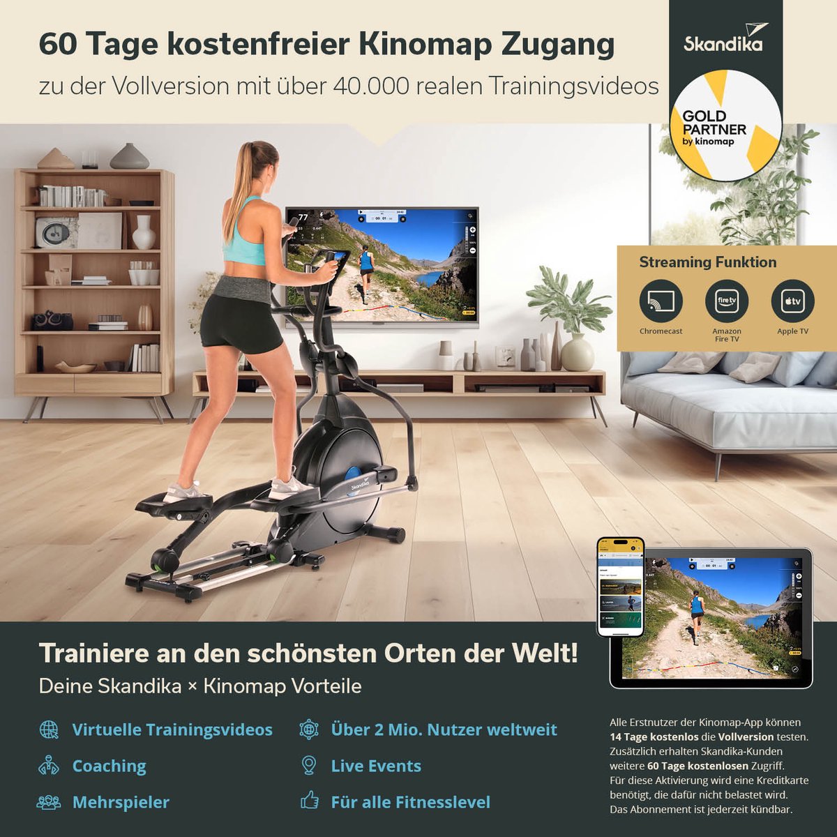 Skandika CardioCross Carbon Champ Elliptische Crosstrainer Zwart