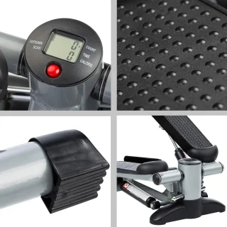 Stepper Fitness Hometrainer Crosstrainer Mini Zilver/Zwart