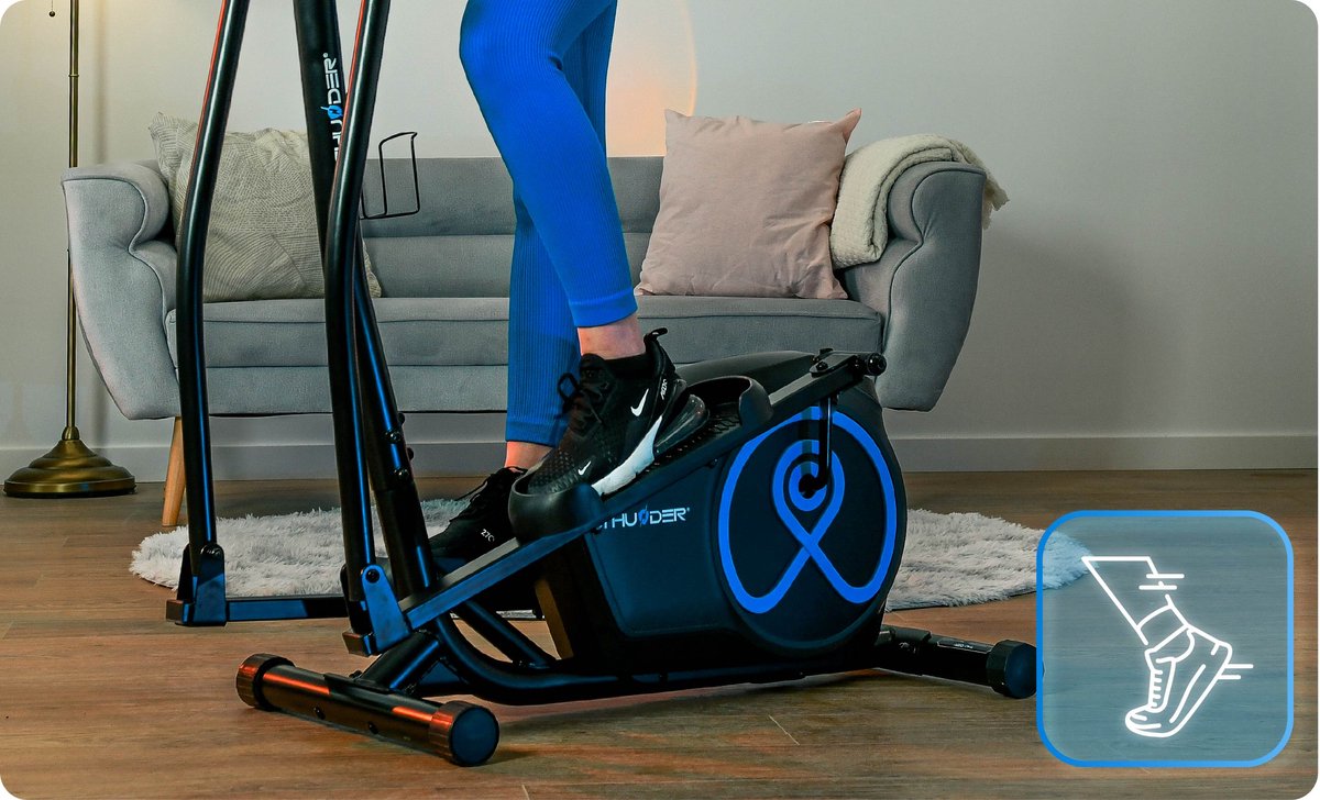 Wat vinden we goed aan de THUNDER Crosstrainer SPARKY Elliptische Trainer
