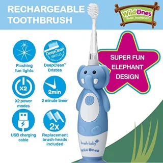 Kindertandenborstel met Disco Fun - Oplaadbare Elektrische Tandenborstel voor Kinderen 0-10 Jaar