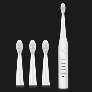 Ultrasone elektrische tandenborstel, oplaadbare tandenborstel, wasbaar, whitening - wit