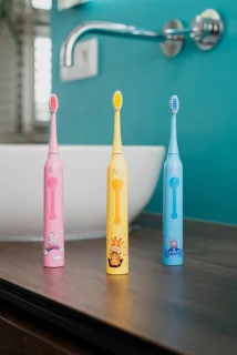 KT - Giraffe - Elektrische tandenborstel kind - Geel - Sonische elektrische kindertandenborstel 2+