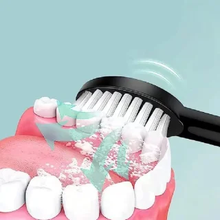Bodybite - Sonische Elektrische Tandenborstel - 42000 Bewegingen 6 Modi IPX7 Waterdicht - Zwart - BELISMILE