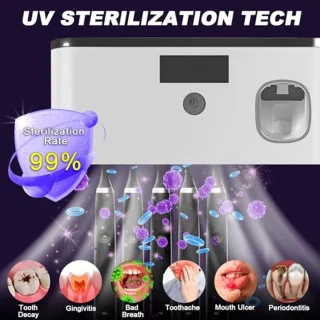 UV Tandenborstel Sterilisator met Tandenborstelhouder en Tandpastadispenser - Elektrisch, Oplaadbaar, Droog, Geschikt voor 5 Tandenborstels