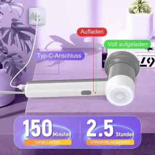Draadloze elektrische reinigingsborstel met 5 borstelkoppen voor ultieme huishoudelijke reiniging