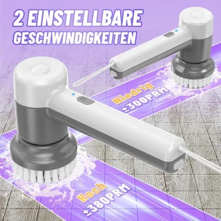 Draadloze elektrische reinigingsborstel met 5 borstelkoppen voor ultieme huishoudelijke reiniging