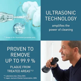 Ultrasonic Waterflosser voor Tanden - 200 ml, 5 Drukinstellingen, Reisaccessoire, USB-C Oplader, Zwart