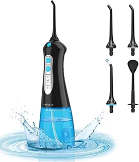 Draadloze Munddouche - Elektrische Tandenreiniger met 3 Modussen en 6 Spuitmonden, IPX7 Waterproof, 300ML, USB Oplaadbaar voor Thuis en Reizen