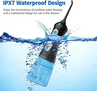 Draadloze Munddouche - Elektrische Tandenreiniger met 3 Modussen en 6 Spuitmonden, IPX7 Waterproof, 300ML, USB Oplaadbaar voor Thuis en Reizen