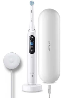 Oral-B iO Series 9 - Magnetische Tandenborstel - Alabaster White - AI technologie - Kleurenscherm - 5 poetsmodi - Smart etui
