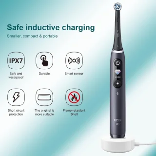 Elektrische tandenborstellader - geschikt voor Oral B iO7 iO8 iO9 - USB-interface oplader voor op reis