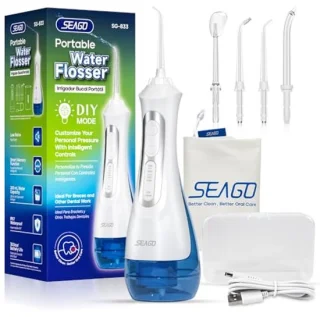 Draagbare Oral Irrigator Met 5 Spuitmonden - 200 ml Capaciteit, IPX7 Waterdicht