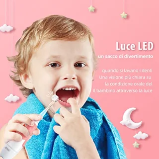 Elektrische Sonische Tandenborstel voor Kinderen 0-3 Jaar - Met LED Licht en Slimme Timer - Roze